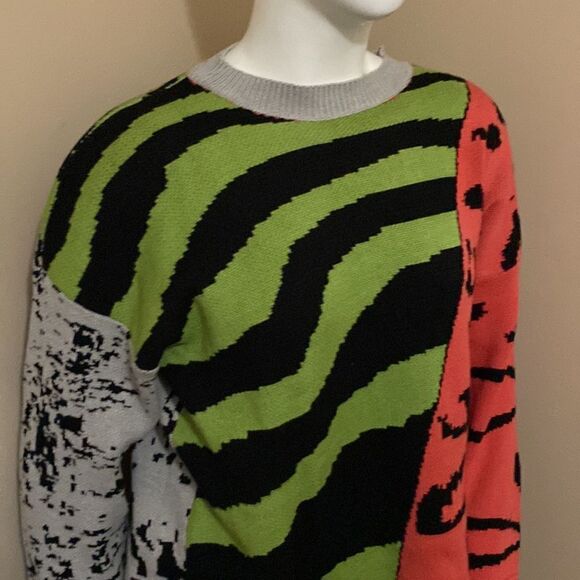 NWOT Oversized Multi-Color Sweater Dress - Picture 11 of 16
